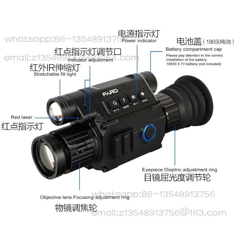 NV008 Ranging Infrared Imaging Day and Night Digital Low-light Night Vision Telescope External Screen