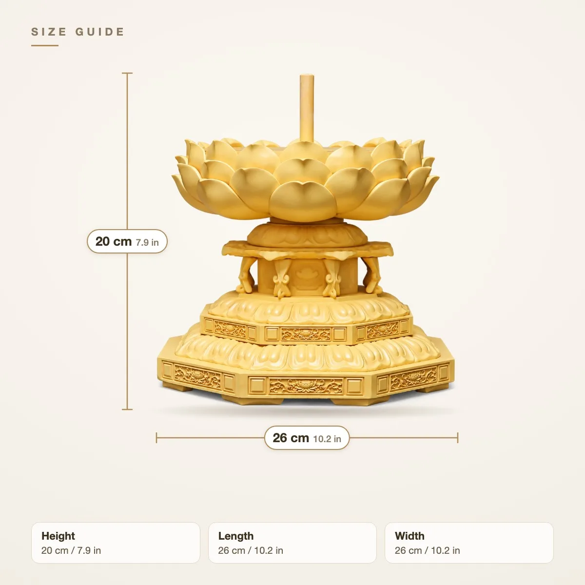Hand Carved Wood Octagonal Lotus Pedestal Stand for Chinese Buddhist Shrine Home Altar Living Room Tabletop Zen Decor Gift