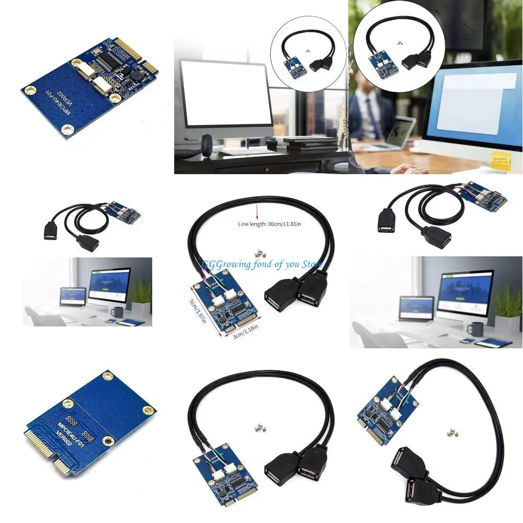 

H9EB Laptops Small Pcie To Usb Adapter Motherboards Small Pcie Expansion Usb2.0