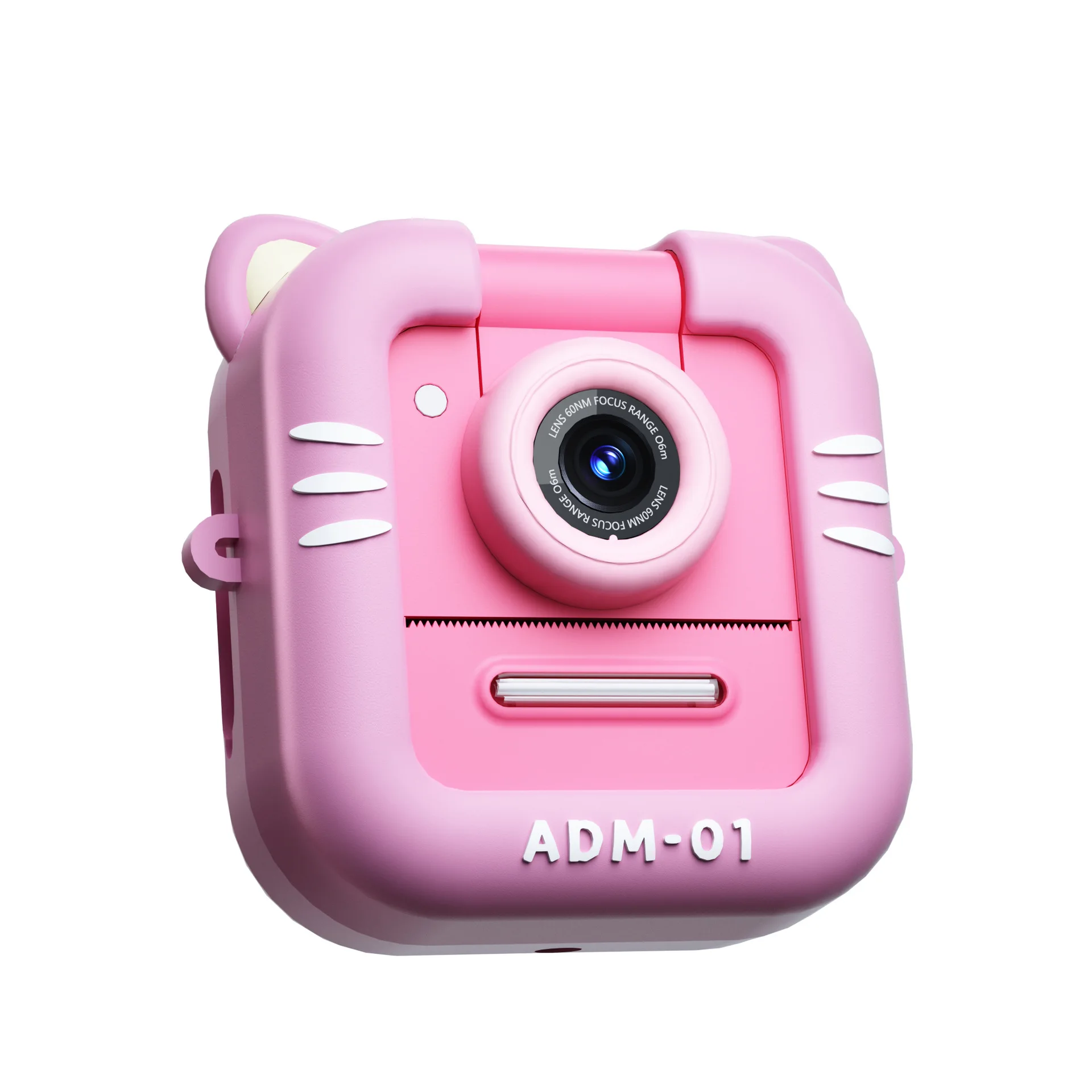 New portable children\'s printing camera, mini entry-level instant shooting and shooting camera, front and rear dual camera intel