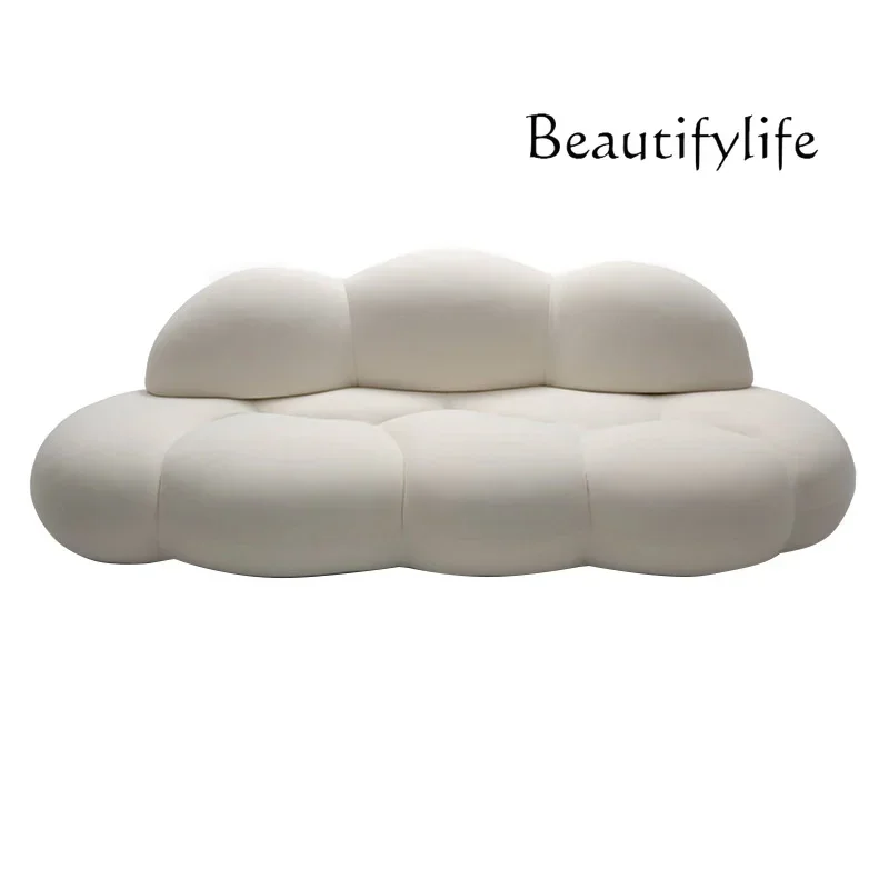 Nordic design cloud sofa fashionable curved multi-person sofa