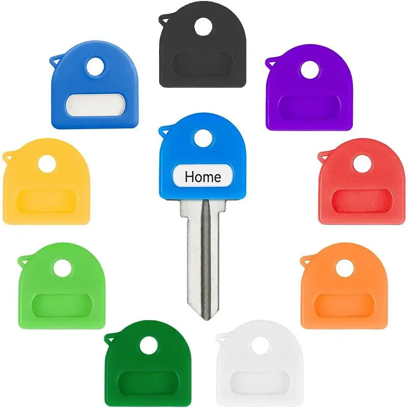 ~New Sale 20Pcs Elastic Key Identifiers Protector Key Toppers Cover Soft Rubber Colored Key Caps Covers DIY Accessories