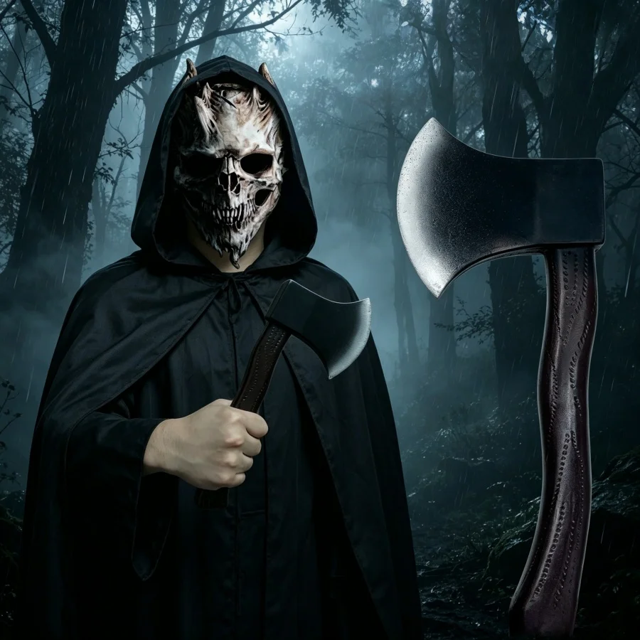 Plastic Viking Axe Prop Retro Pirate Hatchet Halloween Cosplay Costume Accessory Stage Party Simulation Short Battle Axe