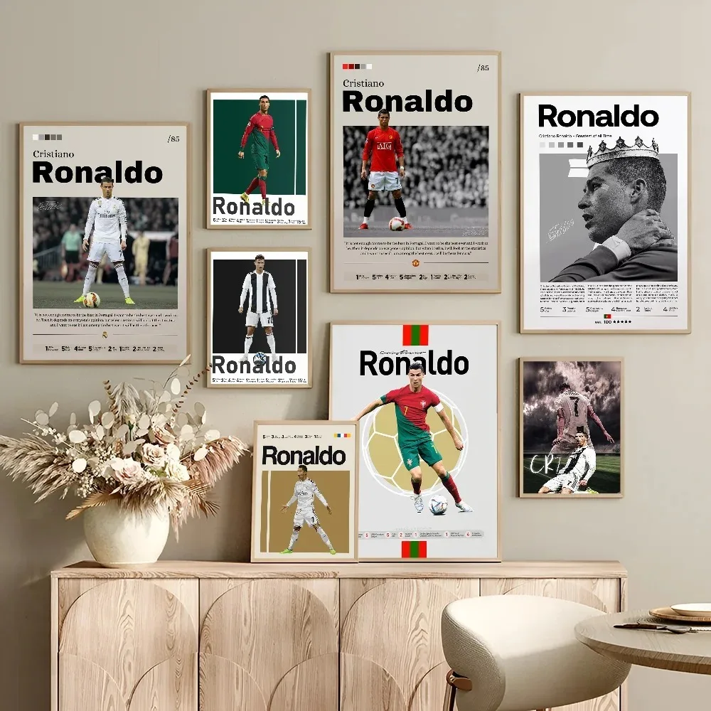 R-Ronaldo Football C-CR7 Vintage Posters Canvas Painting Vintage Room Home Bar Cafe Decor Kawaii Room Decor