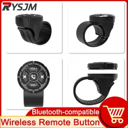 Wireless Remote Button Helmet Earphone Motorcycle Handlebar Media Controller Car Steering Wheel Control Bluetooth-compatible