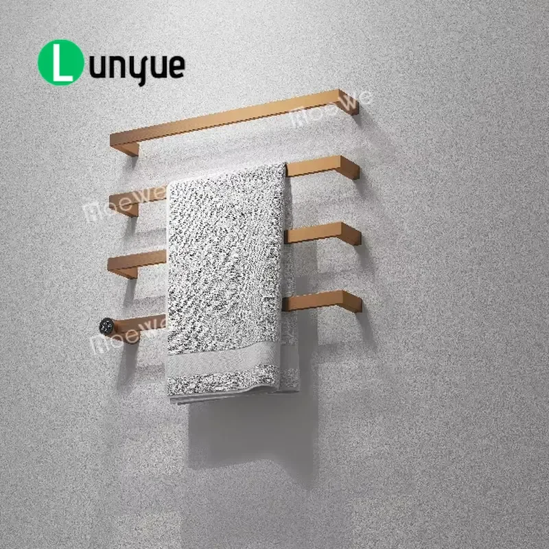 Electric Towel Warmer Rack with Thermostat High End Bathroom Heating Rail Sterilization Heated Towel Bar for Home Bath