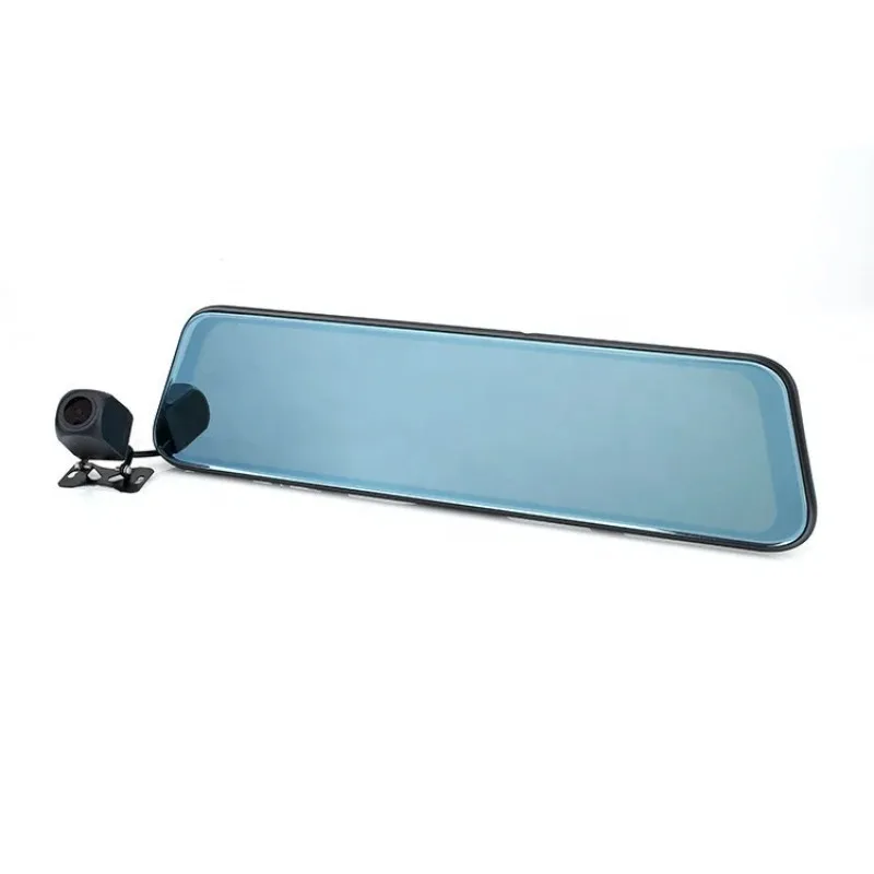 12 Inch HD 1440P WiFi Video Recorder Three Lens Rearview Mirror Dash Cam Full Screen Reversing Image GPS Recording Car Camera