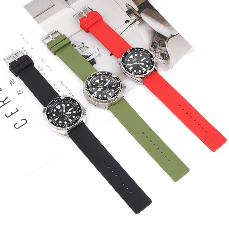 14 16 18 20 22 24 mm Schnellverschluss-Silikon-Uhrenarmband-Ersatz für universelles wasserdichtes Uhrenarmband-Zubehör mit Werkzeug