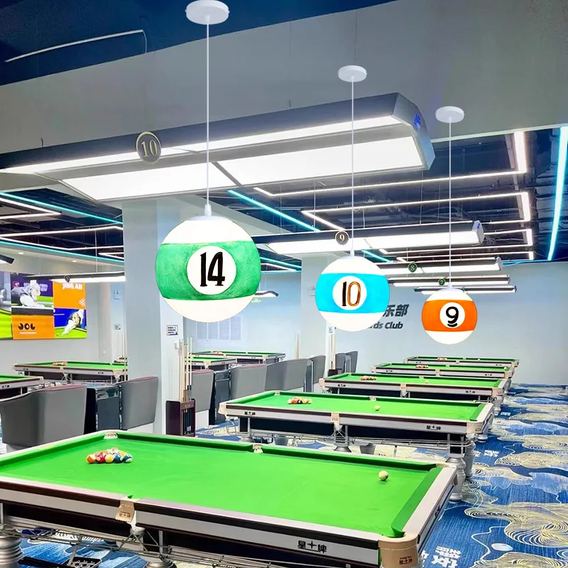 

Hall Ambient Light Room Gym Decorative Ball Chandelier Table Billiards Room Round Ball