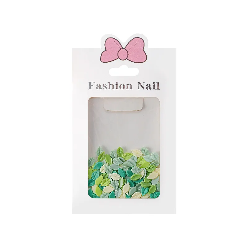 100PCS 3D Acrylic Nail Art Leaf Charms Foliage Accessories Parts For Manicure Decor Nails Decoration Design Supplies Material