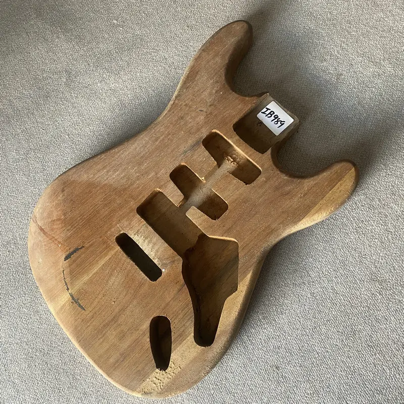 Cuerpo de guitarra eléctrica IB989, puente de trémolo sin pintura, pieza de bricolaje sin terminar, pedido personalizado, madera maciza Natural, 6 cuerdas, pastillas SSH