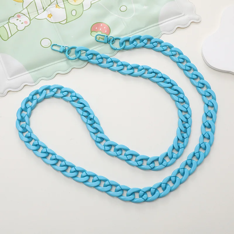 Colored acrylic chain phone chain DIY phone case hand woven single shoulder strap diagonal cross chain