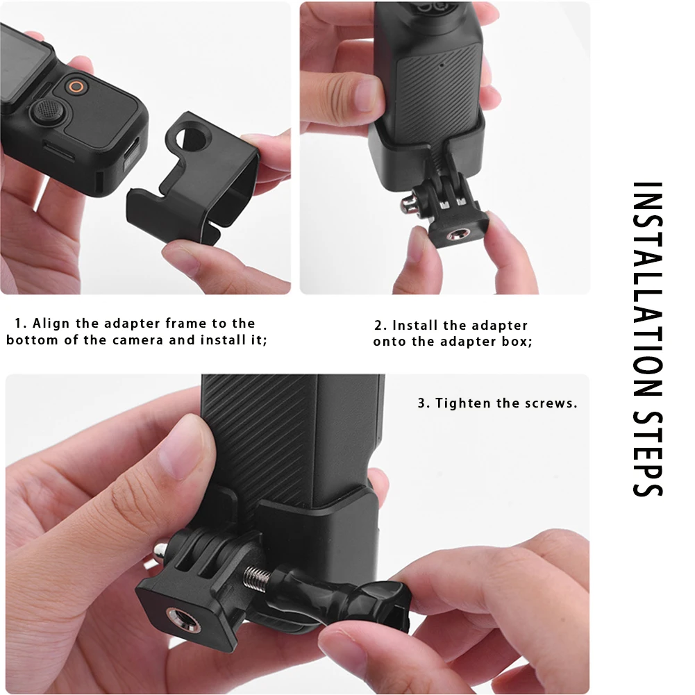 Accessories Kit for DJI Osmo Pocket 3 Head Strap Mount, Chest Mount Harness, Backpack Clip Holder - with 1/4" Thread Adapter