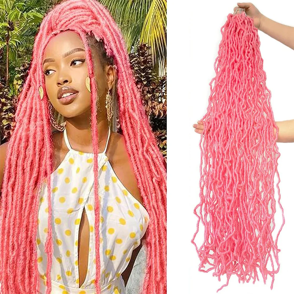 1/6 Packungen Faux Locs Häkelhaar 30 Zoll Soft Locs für Distressed Locs Butterfly Locs Häkelhaar für Frauen