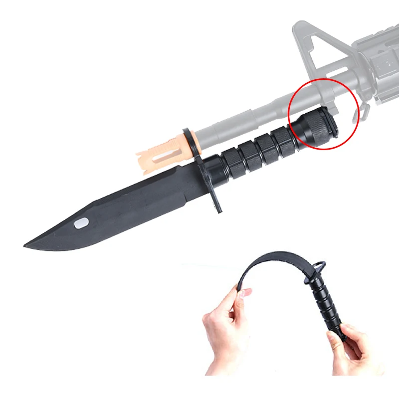 M9 Dagger Model Tactical Plastic Bayonet for Gift Toy Army Fan Collect CS Game Military Training Outdoor Multi Tool Rubber Knife