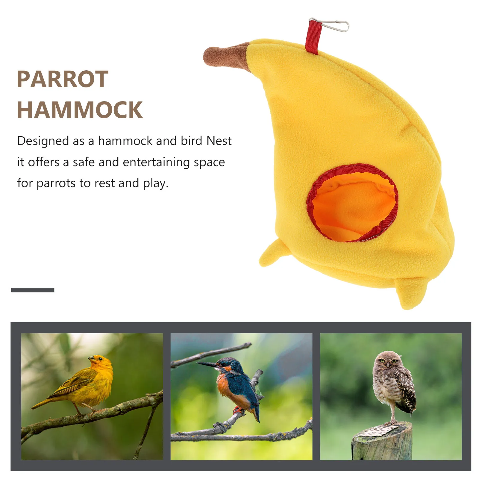Small Animal Sleeping Pouch Bag Guinea Pigs Chinchilla Hammock Fruit Shaped Warm Banana Cotton Nest Parrot Hanging Bed Cage view 2