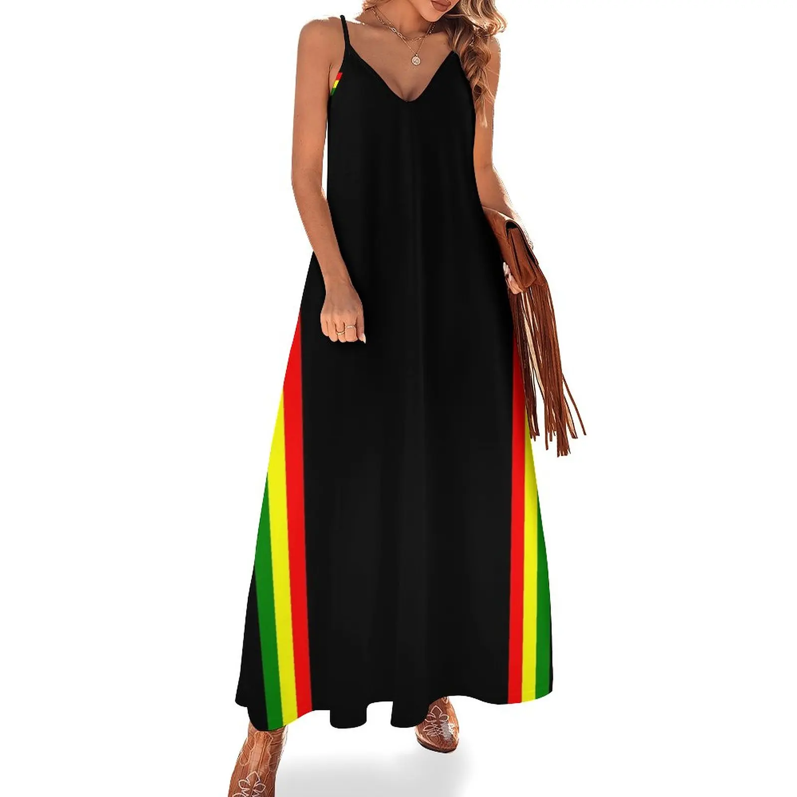 Rasta Stripe Rasta Color Pattern Sleeveless Dress dress for women ladies dresses for women 2023 long dress women