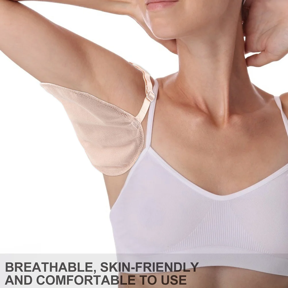 2Pairs Underarm Pads Cotton Sweat Absorbing Cushions Anti Sweat Prevention Comfortable Summer Use Underarm Pads