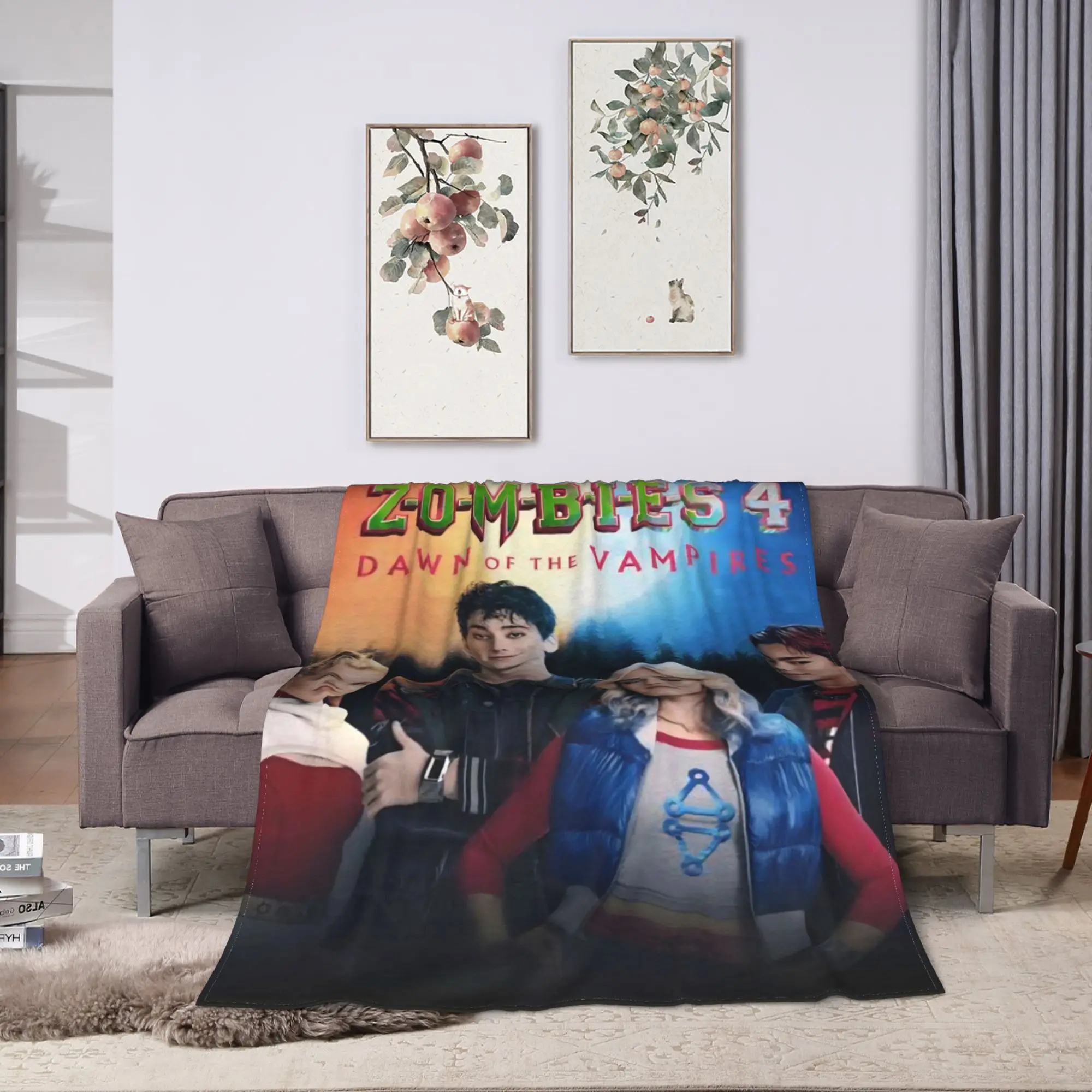 Zombies 4 Dawn of the Vampires  Blanket Quality Super Soft  Bedding Throws Winter Boy Girl Living Room Funny Bedspread