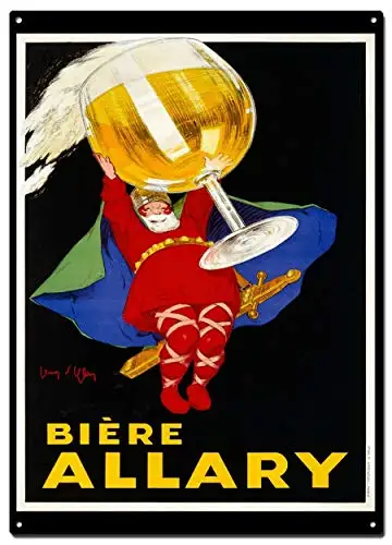  Biere Allary Metal Tin Signs, Vintage Poster, Decorative Signs Wall Art Home Decor