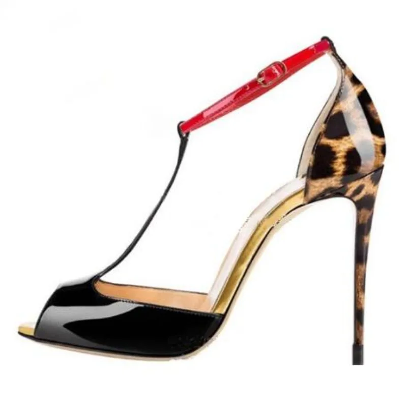 

2025 Summer New Product Fish Mouth Fine Heel T-shaped with Hollow High Heels Simple and Versatile Sandals for Women