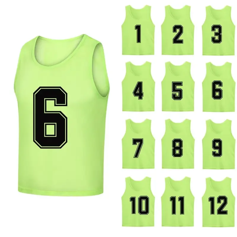 SN5512 PCS Adults Soccer Pinnies Quick Drying Sports Vest Youth Sports Basketball Football Team Jerseys Training Numbered To$@1w