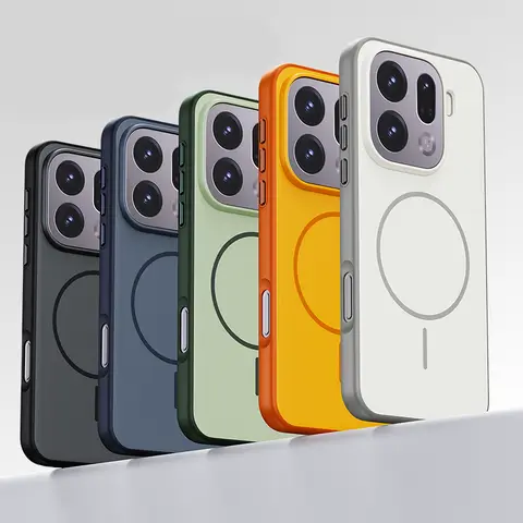 For OPPO Find X9 X9 Pro Case Magnetic Double Color Matte PC +TPU Skin Feel Back Cover with Metal Button for Find X 9