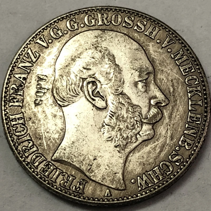 دوقية السويد الكبرى شويرين (الولايات الألمانية) ، 1 فيرينسثالر-أدوات ، أغسطس ، 1850 #3