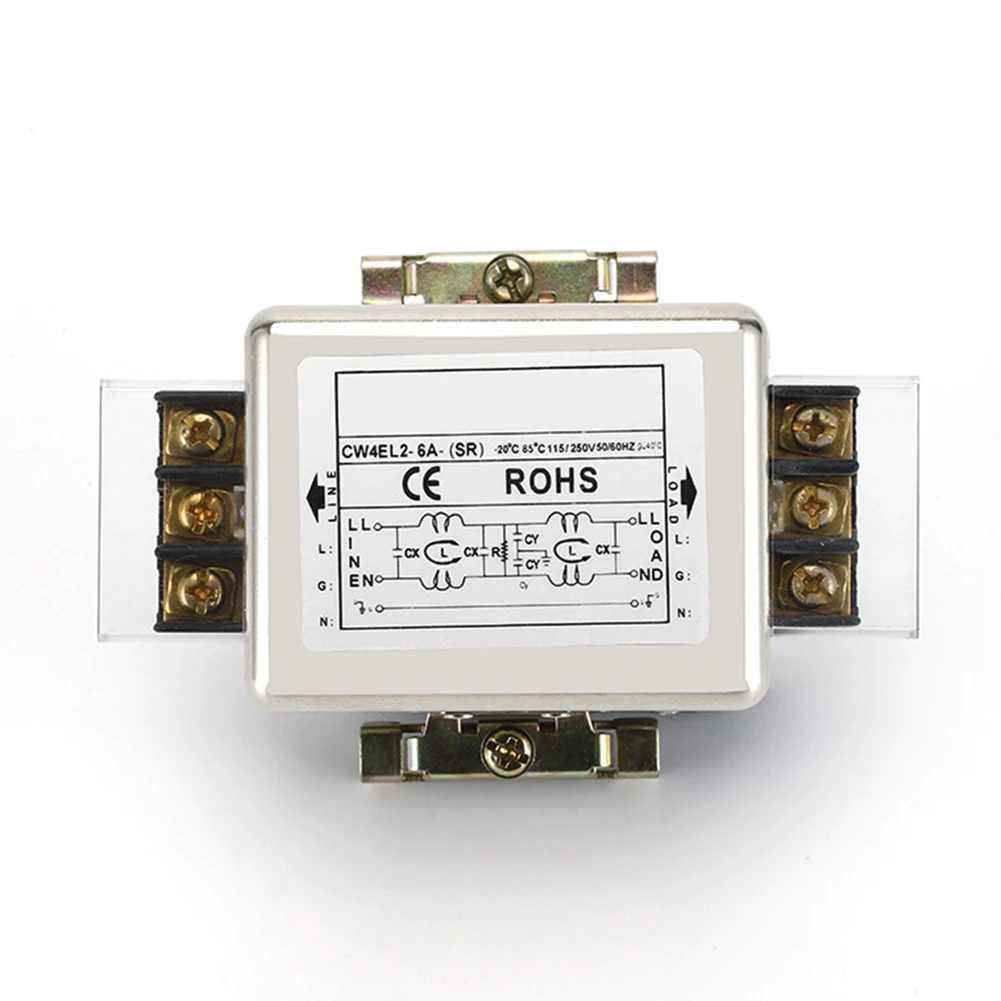 1pc Filter Terminal 220V Bipolar Terminal Block For EMI Purification Power Filter CW4L2-10A-R 20A 30A Power Supply Filter
