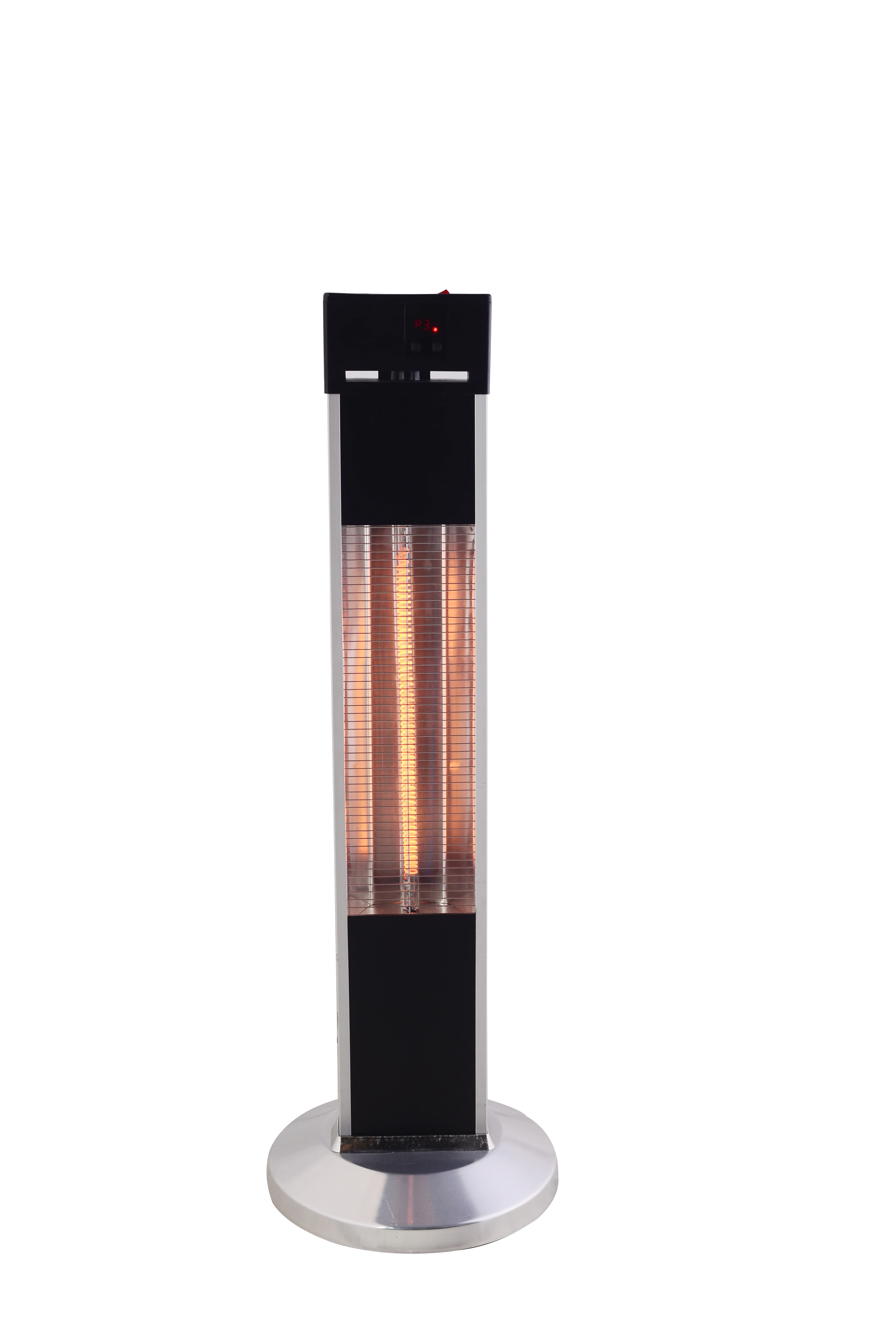 Outdoor Electric Carbon Infrared Patio Heater with Remote Control Waterproof Free-Standing Installation Household Hotels Garages
