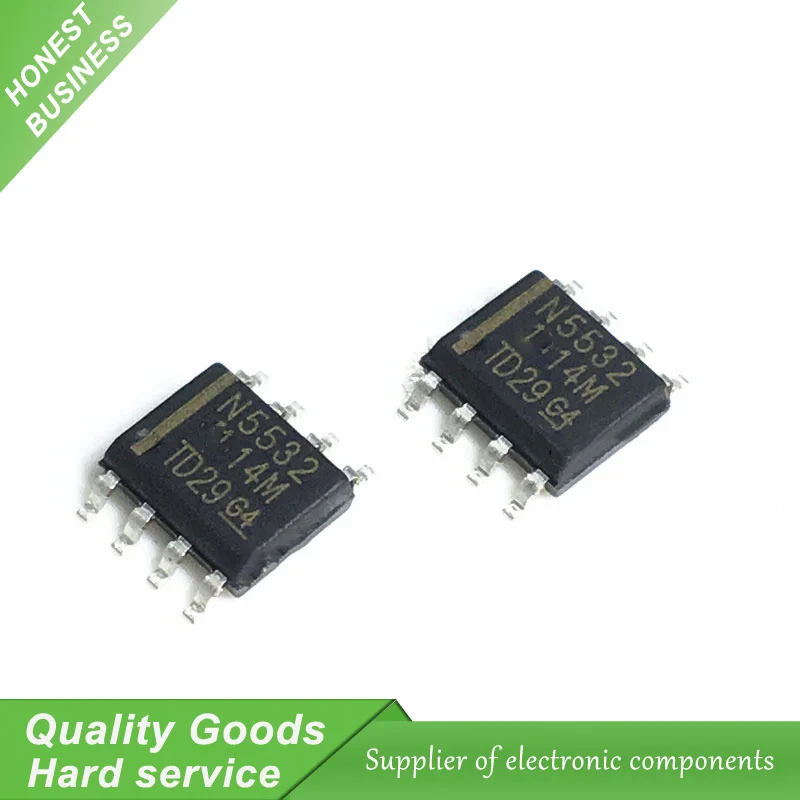 20PCS NE5532 NE5532N NE5532DR 5532 SOP8 Dual Opampm Operational Amplifier New Original Free Shipping