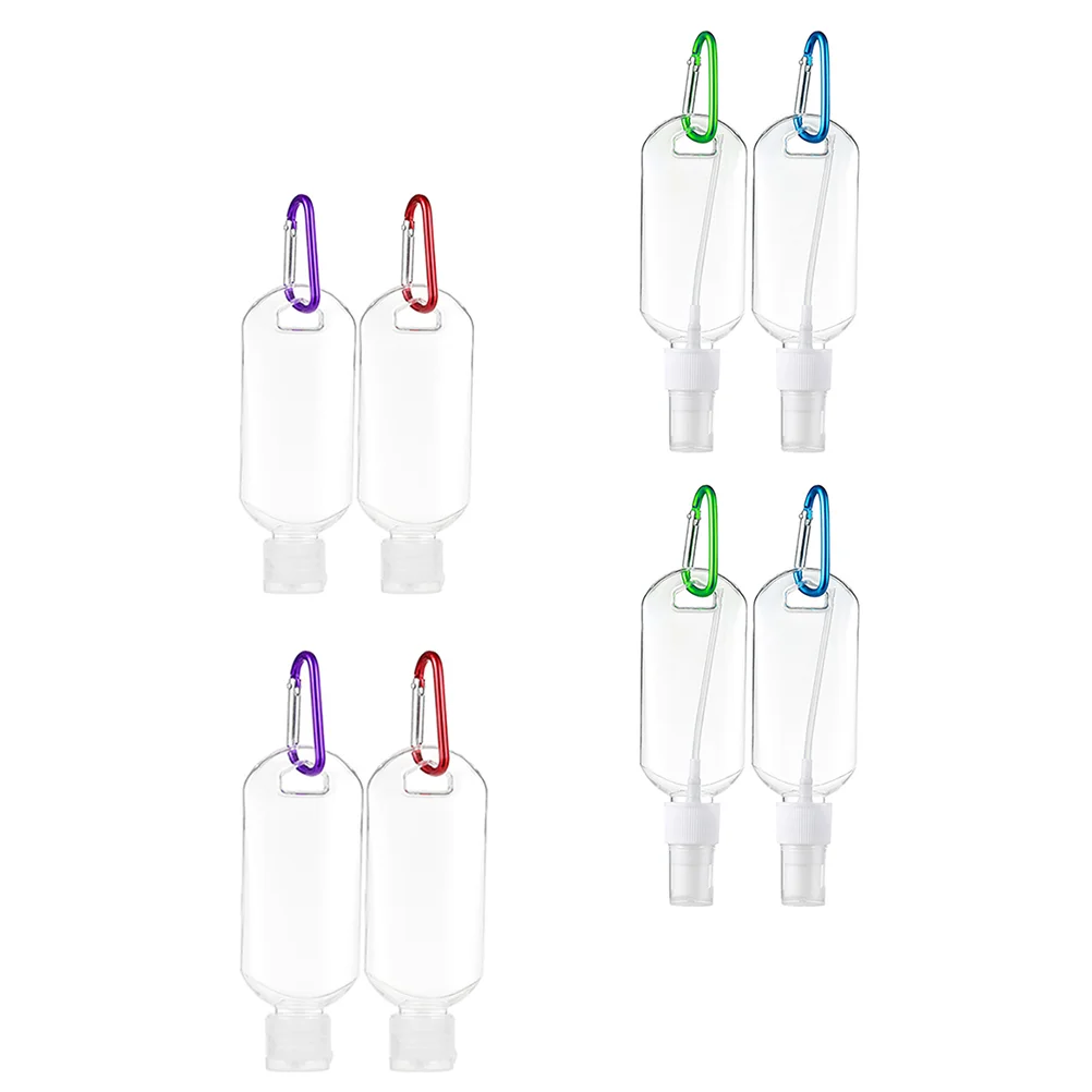 8 Pcs Spray Bottle Portable Bottles Travel Hand Keychain with Buckle Hook Fine Mist Container