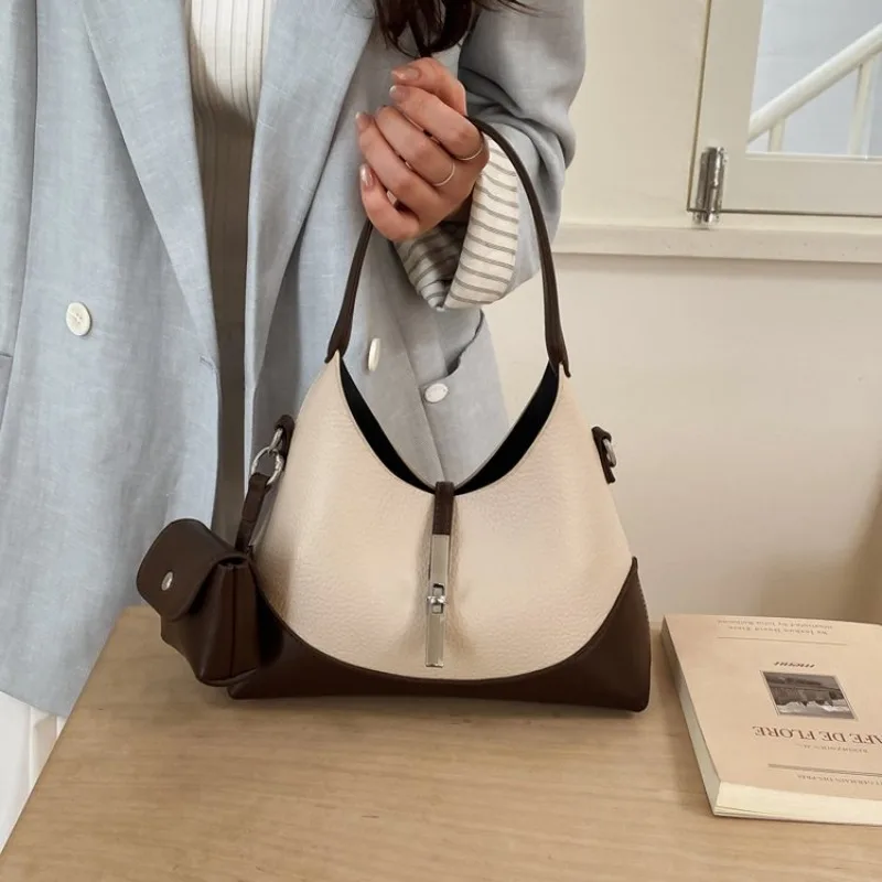 

Elegant Classic Designer Women Bag High End Leather Vintage Trendy Crossbody Messenger Tote Bag