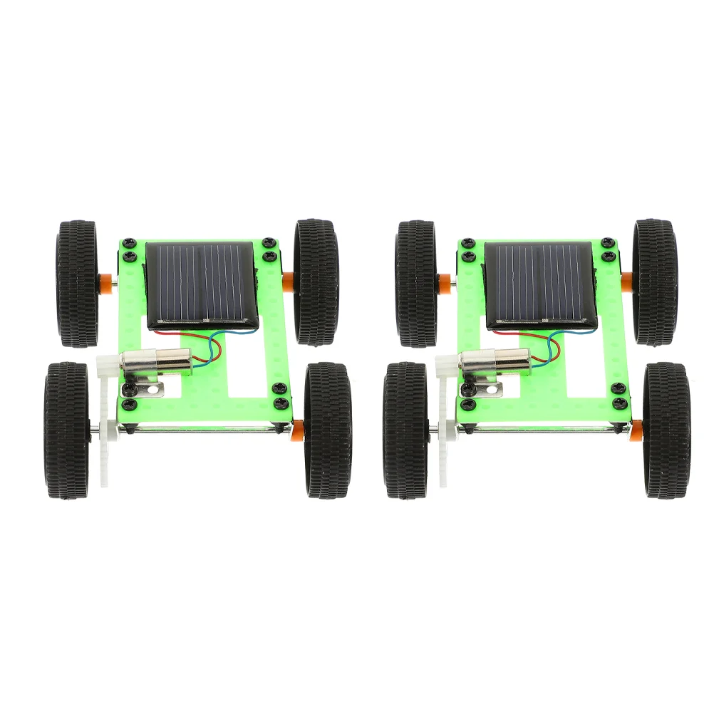 

2 Pcs Solar Car Toys Rc Kit Cars for Kids DIY Science Experiments Model Kits Mini