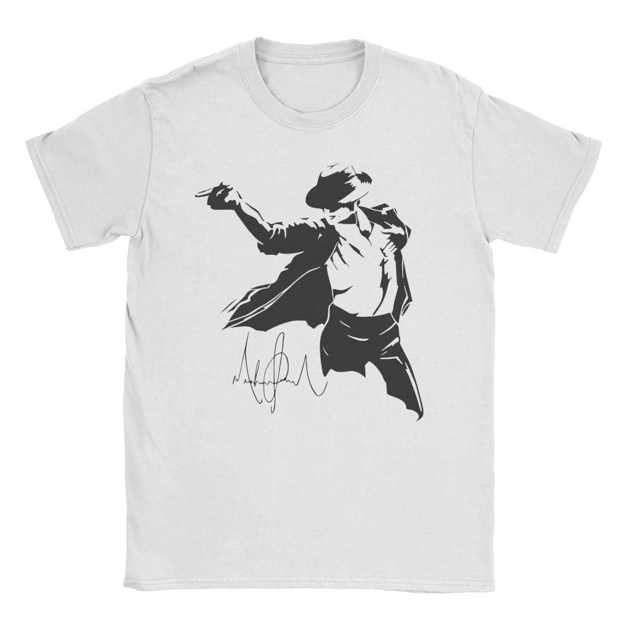 Camisetas Vintage Singer MJ King of Pop para Homens e Mulheres, Camisetas de Manga Curta com Gola Redonda, Roupas de Algodão Plus Size