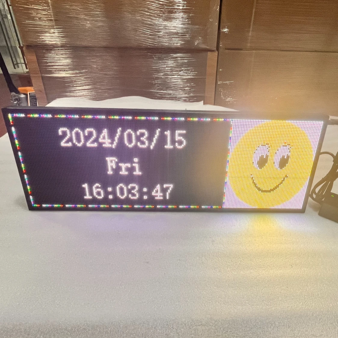 Indoor LED Scrolling Sign, P3, Mensagem Sinais