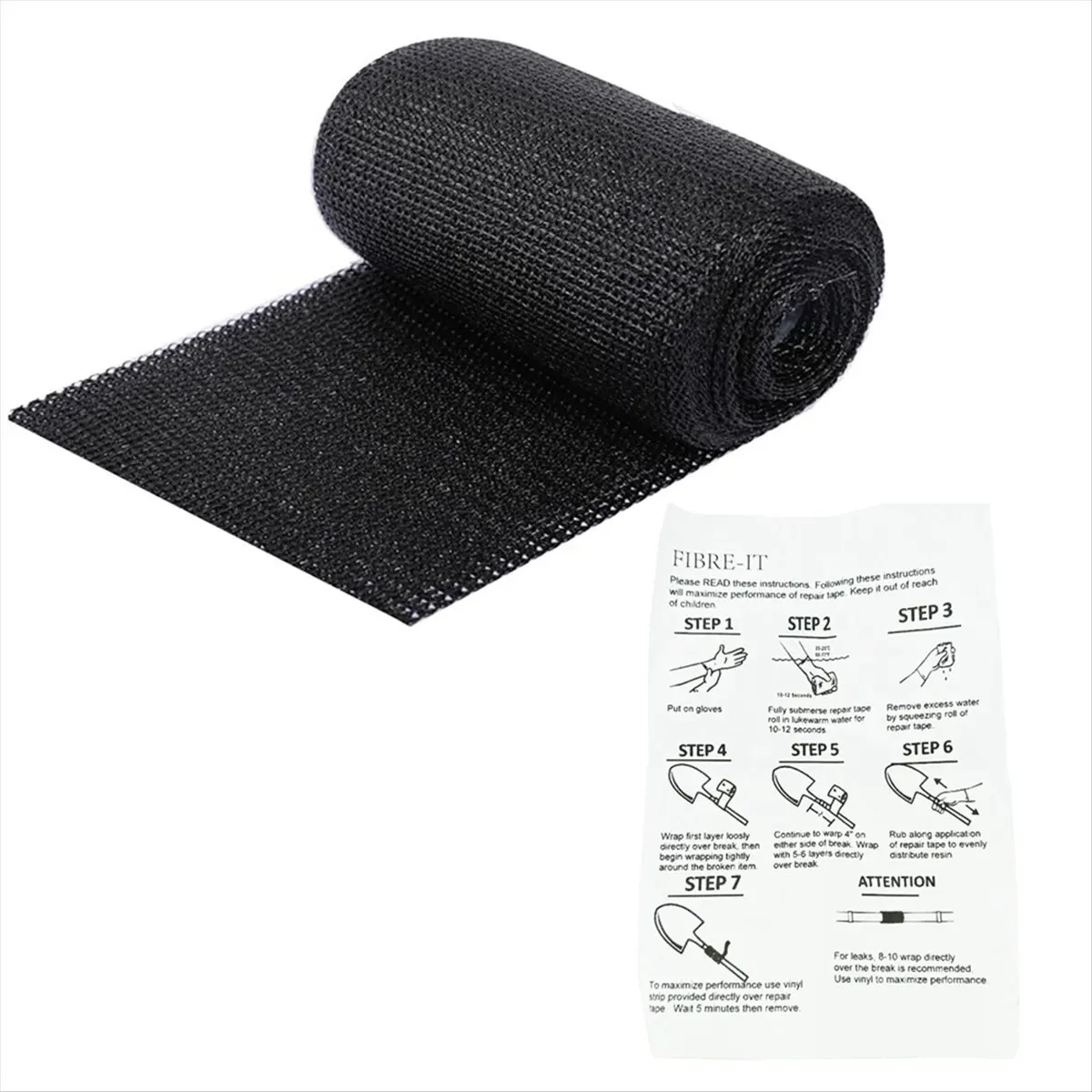 A013 Fiberglass Repair Kit Pipe Simple Tools Furniture Wooden Handle Repair Quick Curing Repair Winding Tape