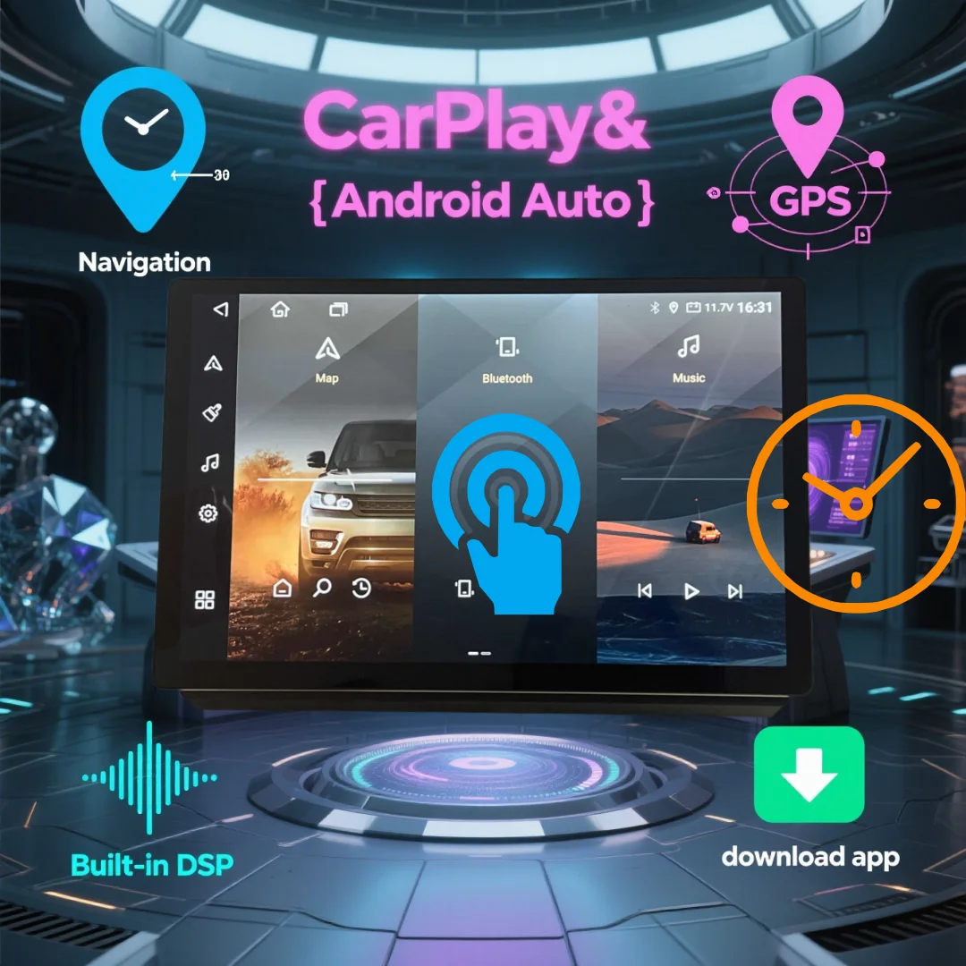 13.3 Inch Screen Android For Land Rover Range Rover V8 L322 2002-2012 Multimedia Player Wireless CarPlay Navigation Head Unit