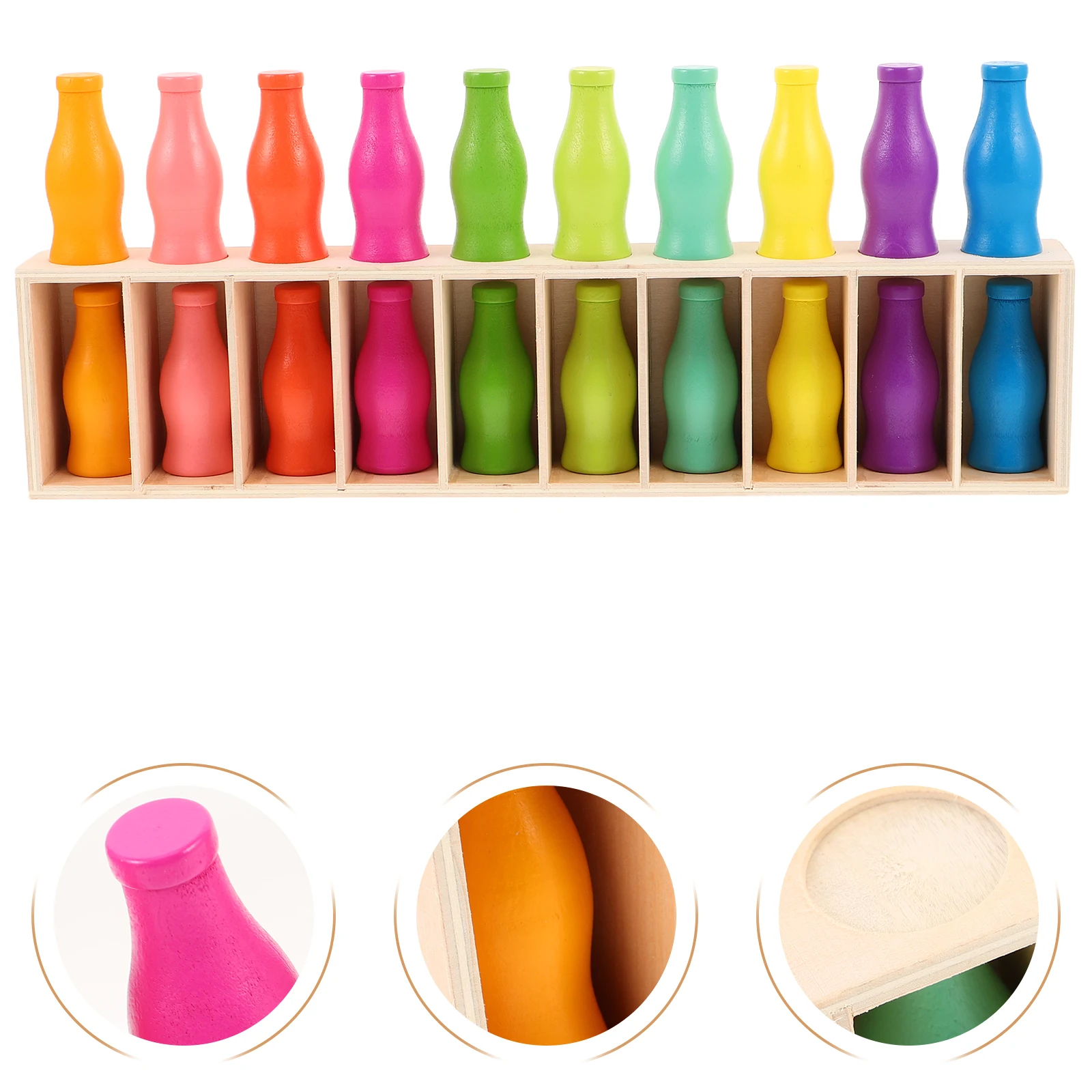 1 Juego 1 Juego Montessori educativo de madera Color sensorial mejora la coordinación mano-ojo habilidades cognitivas niños pequeños preescolar