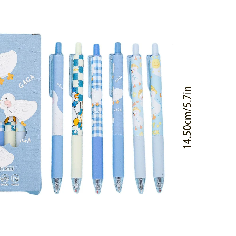 Ручка гелевая с черными чернилами, 6 шт.