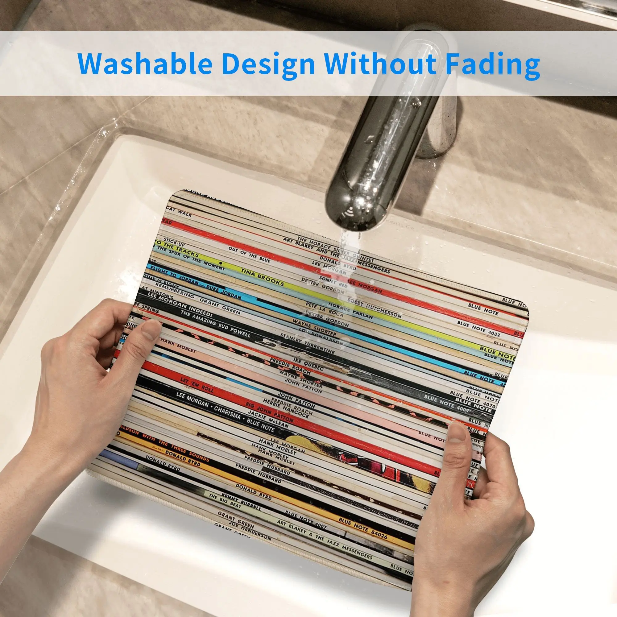 ブルーノートビニールレコードマウスパッドコンピュータキーボードマウスマットゲーマー PC ラップトップデスクマットオフィスアクセサリーテーブルマット