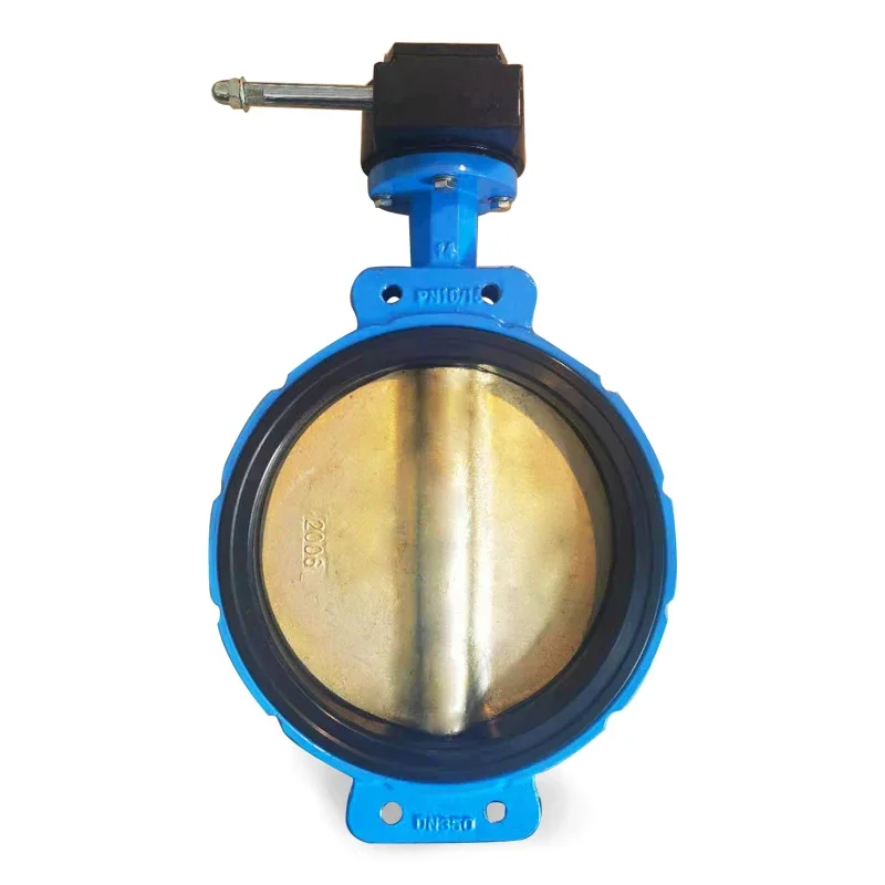 วาล์วผีเสื้อแบบกึ่งลูกปืนคุณภาพสูง DIN JIS BS API PN10/16  พร้อมเฟืองตรงสำหรับภาชนะ จากโรงงานผู้ผลิต