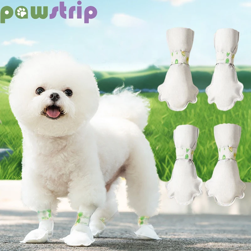 20Pcs/Bag Pet Dog Disposable Shoe Covers Waterproof Non-slip Dog Paw Protection Portable Outdoor Walking Dog Socks Pet Supplies