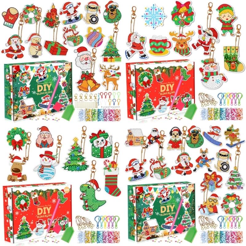 Christmas Crafts Diamond 5D Painting DIY Project Kits Material Easy Operate Colorful Stickers Teen Favor Art Drop shipping