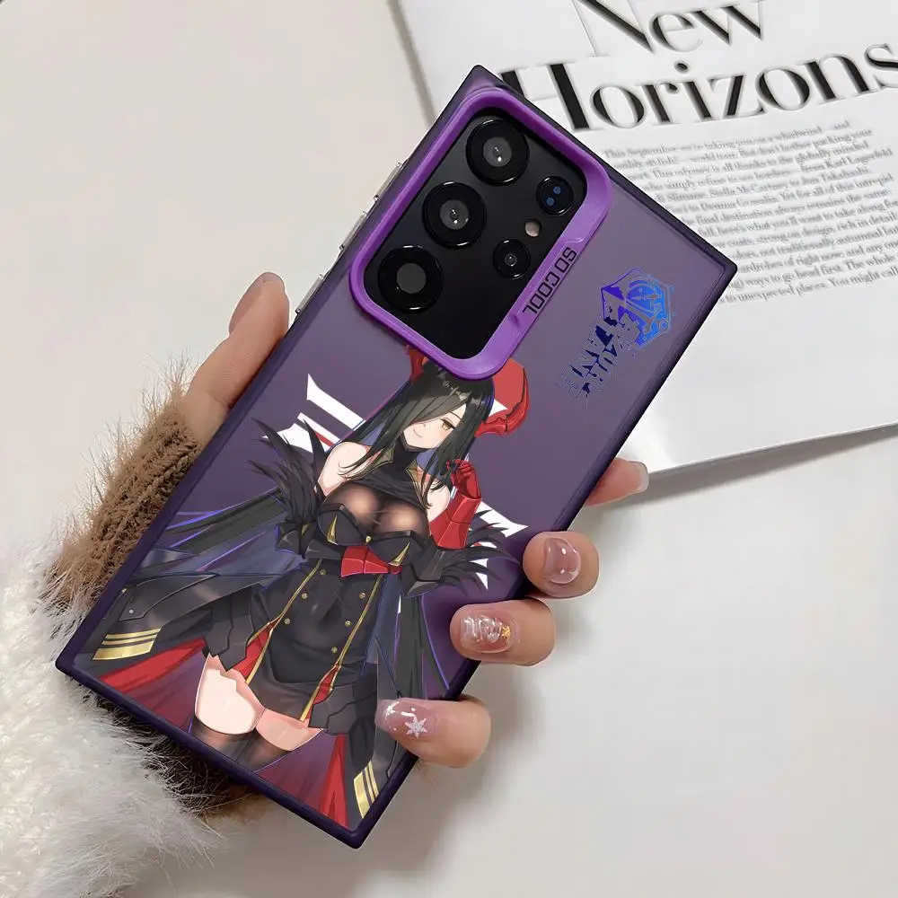 A-Azur Lane Friedrich Custodia per telefono per Samsung Galaxy S25 Edge S24 S23 S22 S21 S20 Ultra Funda Cover in silicone argento