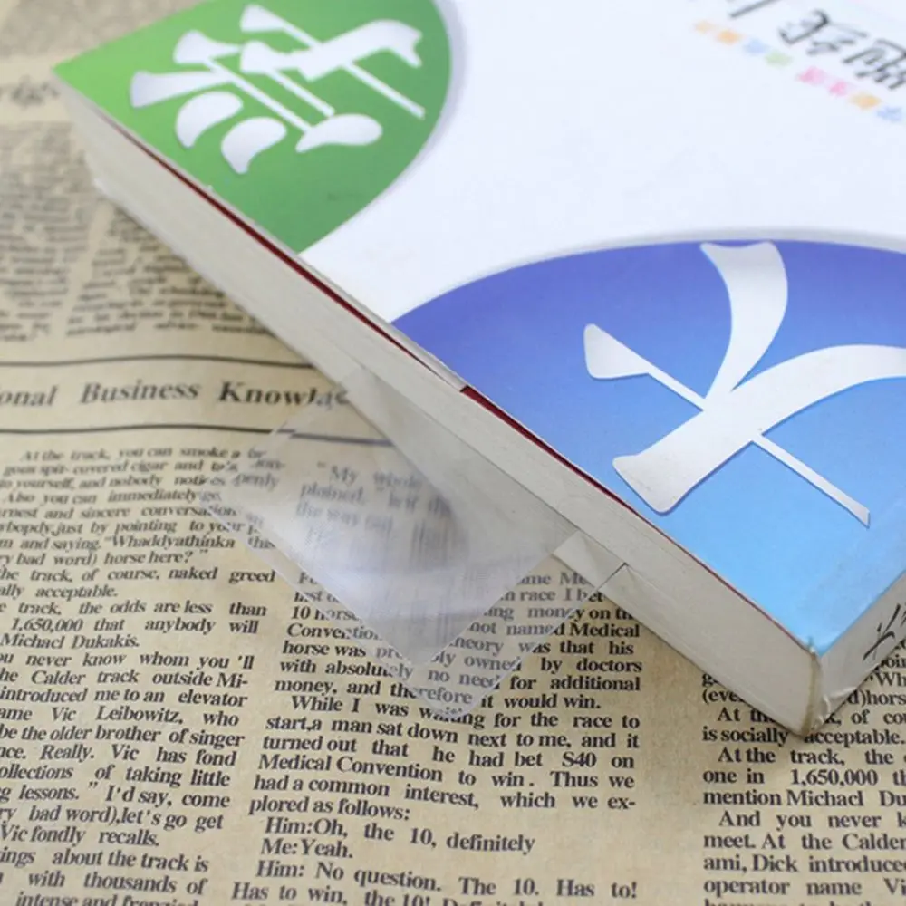 3X For Reading Newspaper Book Transparent Credit Card Shape Magnifiers Magnifying Glass Loupe Fresnel Lens