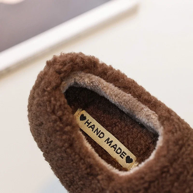 Zapatos Niña Girl Shoe Autumn  Winter Lamb Wool Velvet Girl Cotton Shoes Soft Sole Fur Shoe Warm Kid Shoes Allmatch Kids Sneaker