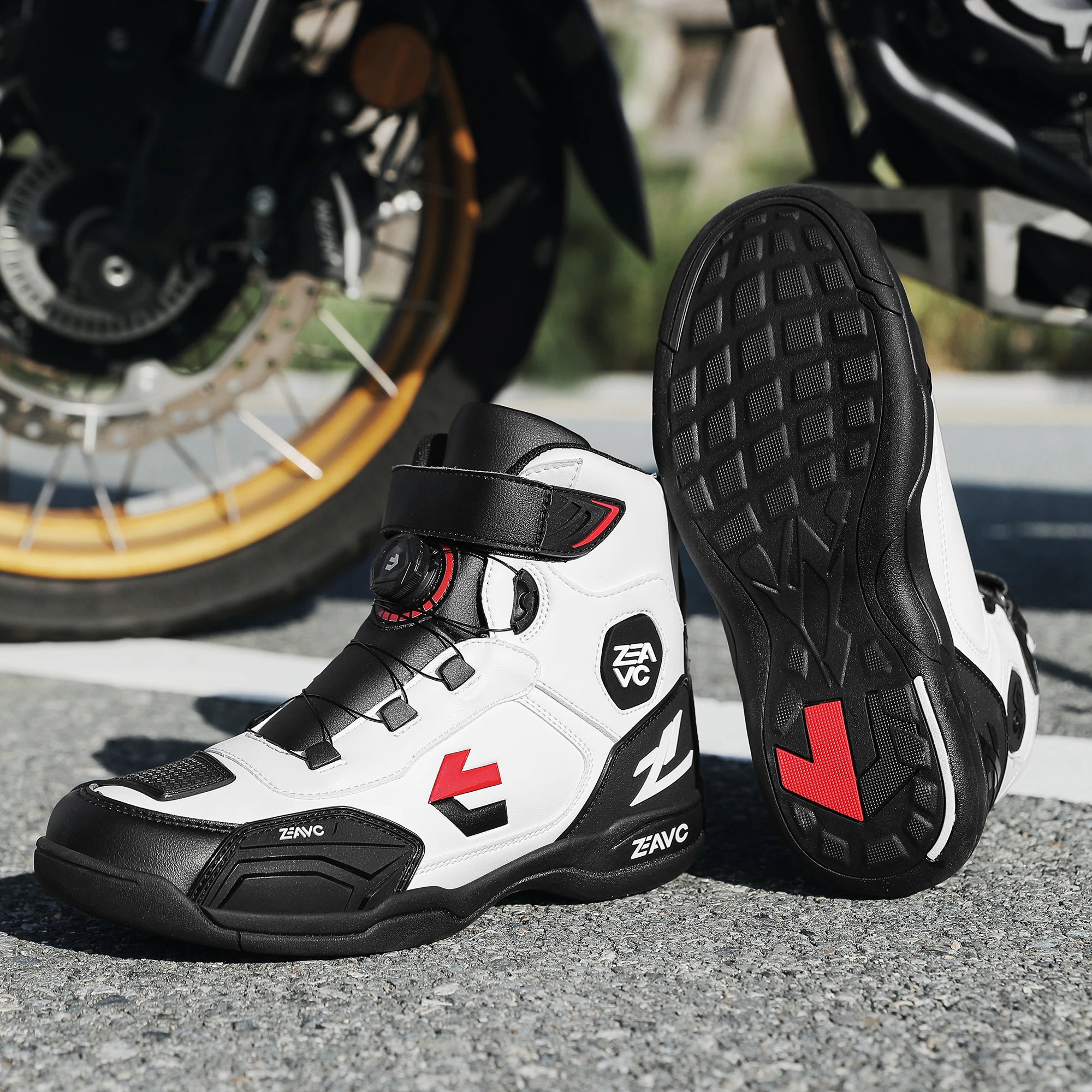 Men's High-top Motorcycle Shoes Professional Motorcycle Rally Boots Waterproof Anti-fall for Off-road Cruising Motorcycle Boots