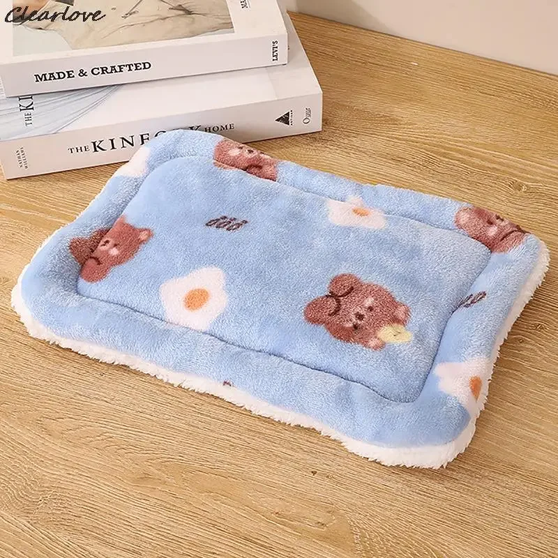 Plush Rabbit Bed Mat Rabbit Beds for Small Medium Dogs Flannel Puppy Cushion Super Soft Claming Dog Beds Mascotas Cama Perro 강아지