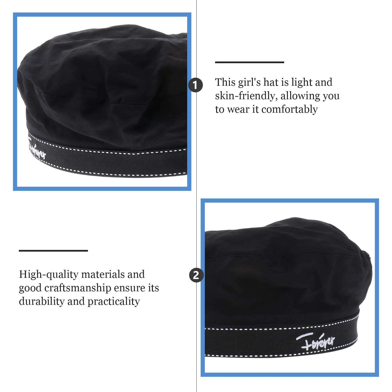 1 قطعة قبعة بيريه نسائية على الطراز الياباني قبعة بحار خفيفة هدية مريحة لعيد الميلاد وعيد الشكر وعيد الميلاد والعام الجديد #4